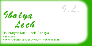 ibolya lech business card